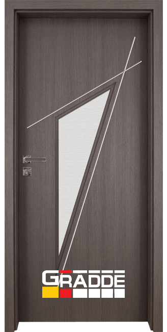 Врата - интериорна, серия Граде - Кристал Глас 4-2, цвят Череша Сан Диего