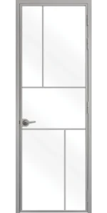 Стъклена врата Lusso L-10, Сив мат