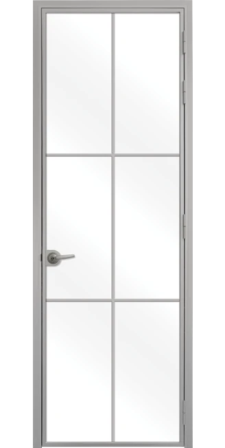 Стъклена врата Lusso L-9, Сив мат