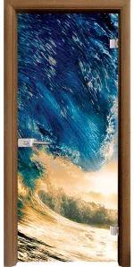 Стъклена врата Standart Print G 13-19, Златен дъб